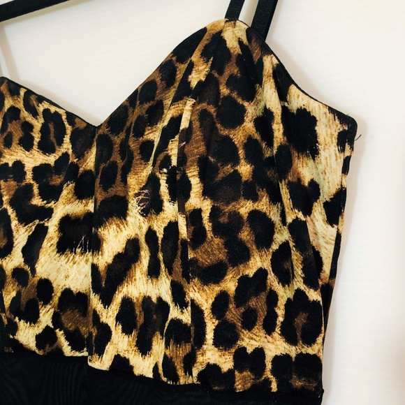 Stilletto's Sexy Leopard Print Dress / Mesh Panels - Picture 8 of 8